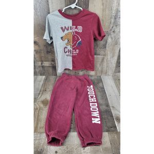 Garanimals Wild Child Touchdown 2 Piece Outfit Kids Size 4t